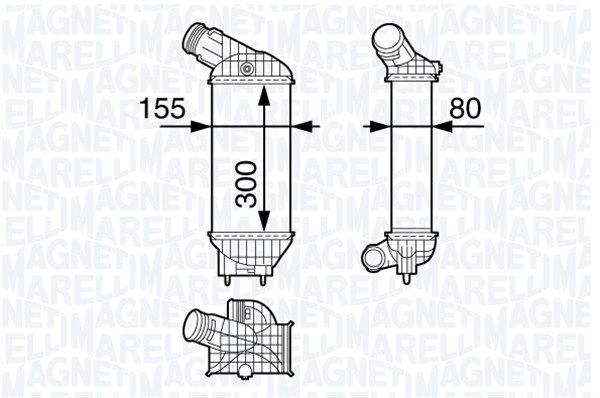 MAGNETI MARELLI tarpinis suslėgto oro aušintuvas, kompresorius 351319202880